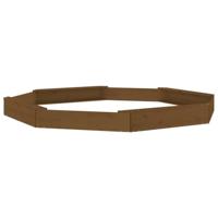 VidaXL Zandbak met bankjes achthoekig massief grenenhout honingbruin - thumbnail