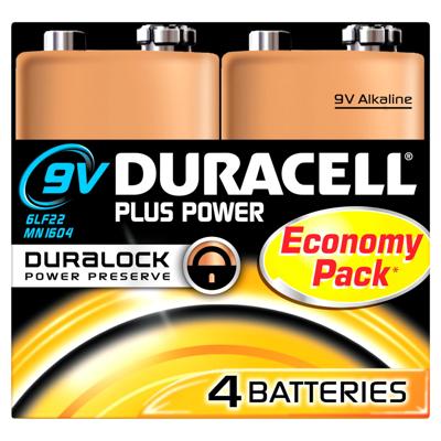 Duracell Plus 9V batterijen (4) Duracell Plus 9V batterijen (4)