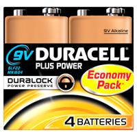 Duracell Plus 9V batterijen (4) - thumbnail