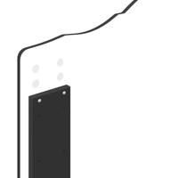 Bedframe met hoofdeinde Zwart 90 x 200 cm Massief grenenhout - thumbnail