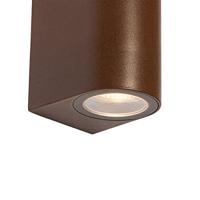 QAZQA Buiten wandlamp roestbruin kunststof ovaal 2-lichts - Baleno - thumbnail