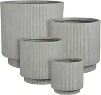Mica Decorations bloempot Quito 30x30cm grijs - thumbnail