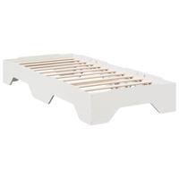 Bedframe zonder matras stapelbaar 80x200 cm massief hout wit - thumbnail