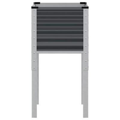 Plantenbak 45x45x88 cm staal antracietkleurig