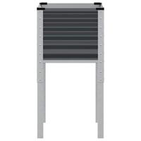 Plantenbak 45x45x88 cm staal antracietkleurig - thumbnail