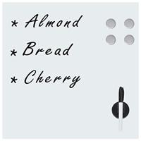 Magneetbord voor aan de wand 40x40 cm glas - thumbnail