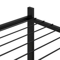 Bloemenstandaard met wielen 83x25x63,5 cm ijzer zwart - thumbnail