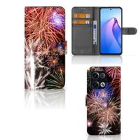 OPPO Reno8 Pro | Wallet Case | met Pasjes | Vuurwerk - thumbnail