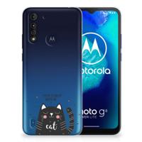 Motorola Moto G8 Power Lite Telefoonhoesje met Naam Cat Good Day - thumbnail
