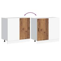 Keuken onderkast Porto bewerkt hout oud houtkleurig - thumbnail