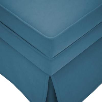 Chaise longue met bolster en rechterarmleuning fluweel blauw