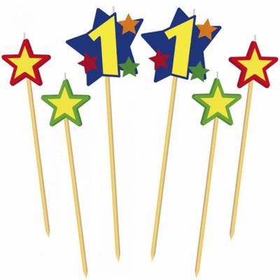 Prikker kaarsjes cijfer 11 - Taartkaarsen