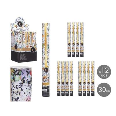 Confettikanon 9901-30 Multicolour Papier Karton Plastic 5 x 28,5 x 5 cm (12 Stuks)