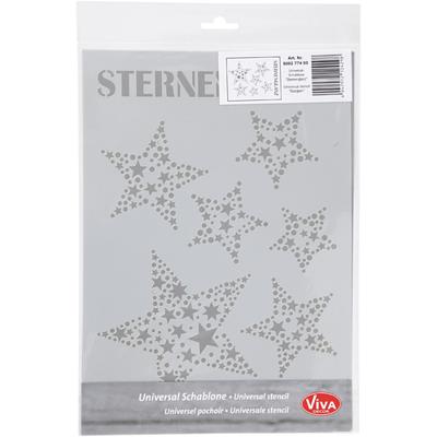 Viva Decor Flexibel sjabloon, sterren, a4, vel 210x297 mm, 1 stuk