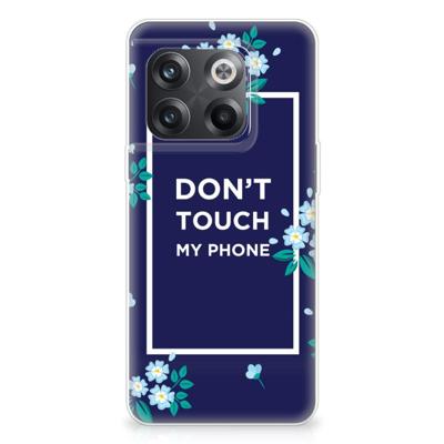 OnePlus 10T Silicone-hoesje Flowers Blue DTMP OnePlus 10T Silicone-hoesje Flowers Blue DTMP
