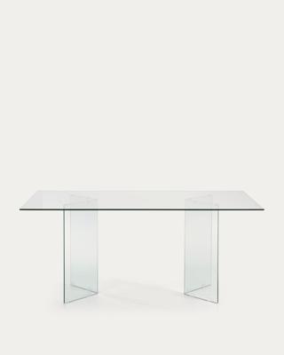 Kave Home Glazen Eettafel 'Burano', 180 x 90 cm Kave Home Glazen Eettafel 'Burano', 180 x 90 cm