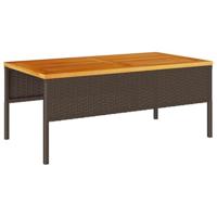 Tuinbankenset met kussen 6 pcs Bruin en Crème poly rattan - thumbnail