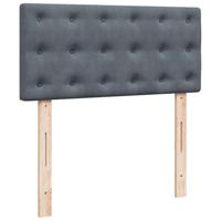 Ottoman bed met matras 80x200cm fluweel donkergrijs - thumbnail