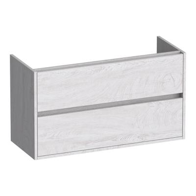 Brauer Adore - Onderkast Ondiep - 100 cm - met 2 Softclose Lades Greeploos en 1 Sifon Uitsparing - Forest Seashell