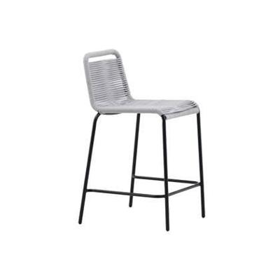 Nohr Outdoor Barkruk 'Karlene' kleur Lichtgrijs (zithoogte 61cm) Nohr Outdoor Barkruk 'Karlene' kleur Lichtgrijs (zithoogte 61cm)