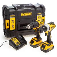 DeWalt DCK2062P2T Comboset 18V 5,0Ah Li-Ion - DCD709 Accuklopboormachine + DCF809 Slagschroevendraaier - DCK2062P2T - thumbnail