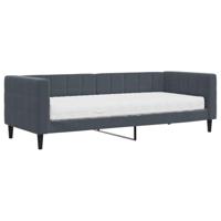 Slaapbank met matras 80x200 cm fluweel donkergrijs - thumbnail