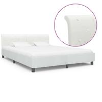Bedframe kunstleer wit 160x200 cm - thumbnail