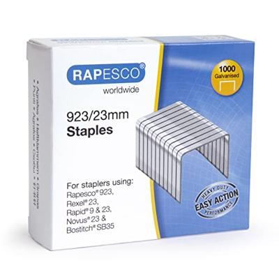 Nieten rapesco heavy duty 923 23mm 1000st zilver Nieten rapesco heavy duty 923 23mm 1000st zilver