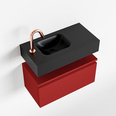 MONDIAZ ANDOR 60cm toiletmeubel fire. LEX 60cm wastafel urban links 1 kraangat