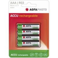 AgfaPhoto HR03 Oplaadbare AAA batterij (potlood) NiMH 900 mAh 1.2 V 4 stuk(s) - thumbnail
