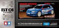 Tamiya 1:10 RC auto Elektro Peugeot 306 Maxi BT-01 2WD Blauw Achterwielaandrijving Gelakt - thumbnail