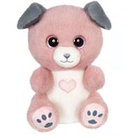 Pluche hond - GIPSY TOYS - CANDY - poederroze en grijs - 23 cm - hartje op zijn buik - thumbnail
