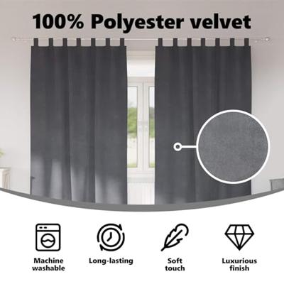 VidaXL Verduisterende gordijnen 2 pcs lichtgrijs 140 x 260 cm fluweel