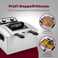 Profi Cook PC-FR1038 Friteuse met dubbele koudezone 5 l 3000 W Timerfunctie, Met handmatige temperatuursinstelling RVS - thumbnail
