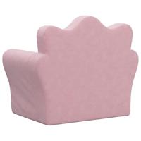Kinderbank zacht pluche roze - thumbnail