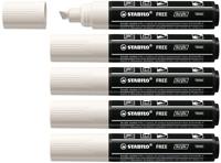 Acrylmarker STABILO Free Acrylic T800C wit | 5 stuks - thumbnail