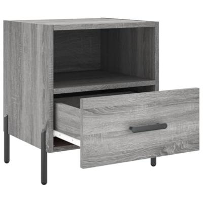 Nachtkastjes 2 st 40x35x47,5 cm bewerkt hout grijs sonoma eiken Nachtkastjes 2 st 40x35x47,5 cm bewerkt hout grijs sonoma eiken