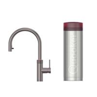 Quooker Flex Round Keukenkraan Set - Kokend Warm- en Koud Water - Uittrekbare Slang - Gunmetal - met COMBI+ Reservoir - thumbnail