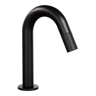 Brauer Mat Zwart Fonteinkraan met Gebogen Uitloop - Black Carving