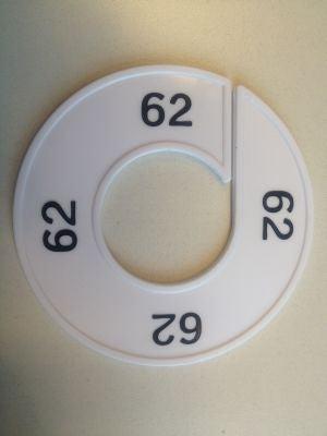 Maatring 9cm wit/zwart 62