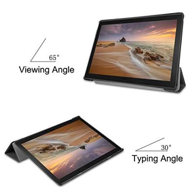 3-Vouw sleepcover hoes - Lenovo Tab E10 - Grijs