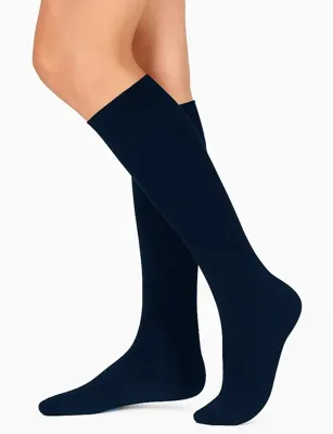 Boru Bamboo - kniekousen bamboe - Hoge naadloze dames en heren sokken - 38 - Blauw - 38 - 38 - 38 - 38 - 38 - 38 - 38 - 38 - 38 - 38 - 38