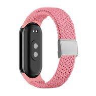 Braided nylon bandje - Roze - Xiaomi Smart Band 8 / 9 / 10 Braided nylon bandje - Roze - Xiaomi Smart Band 8 / 9 / 10