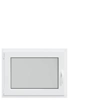 Kelderraam "RISOR" 80x70 cm draai-kiep DIN links wit - thumbnail