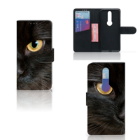 Nokia 4.2 Telefoonhoesje met Pasjes Zwarte Kat - thumbnail