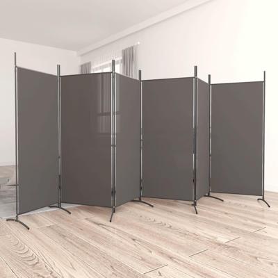 Kamerscherm met 6 panelen 520x180 cm stof antracietkleurig Kamerscherm met 6 panelen 520x180 cm stof antracietkleurig