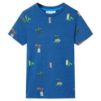 VidaXL Kindershirt 104 gemêleerd donkerblauw - thumbnail