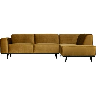WOOOD Loungebank 'Statement' Rechts, kleur Honing Geel