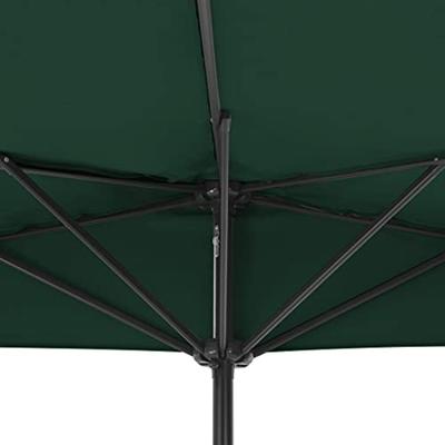 VidaXL Balkonparasol half met aluminium paal 300x155 cm groen