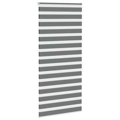 VidaXL Zebra rolgordijn 100x230 cm stofbreedte 95,9 cm donkergrijs VidaXL Zebra rolgordijn 100x230 cm stofbreedte 95,9 cm donkergrijs